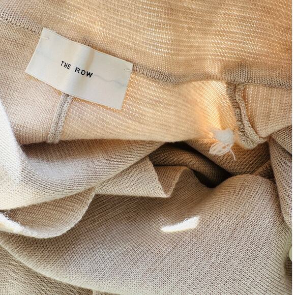 The Row Chopok Cream Double Breasted Wool & Silk Cardigan Sweater Jacket L - Picture 8 of 13